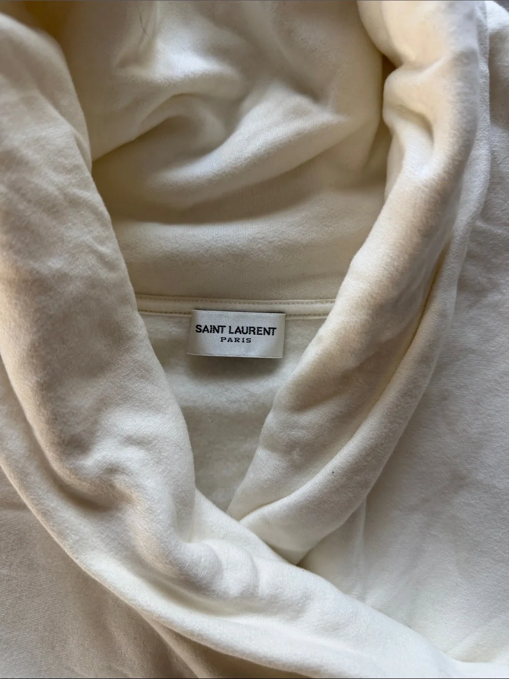 Women’s Saint Laurent Cream Turtleneck Pullover Sweatshirt